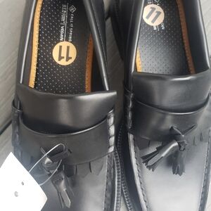 Call It Spring Classic Black Leather Loafers